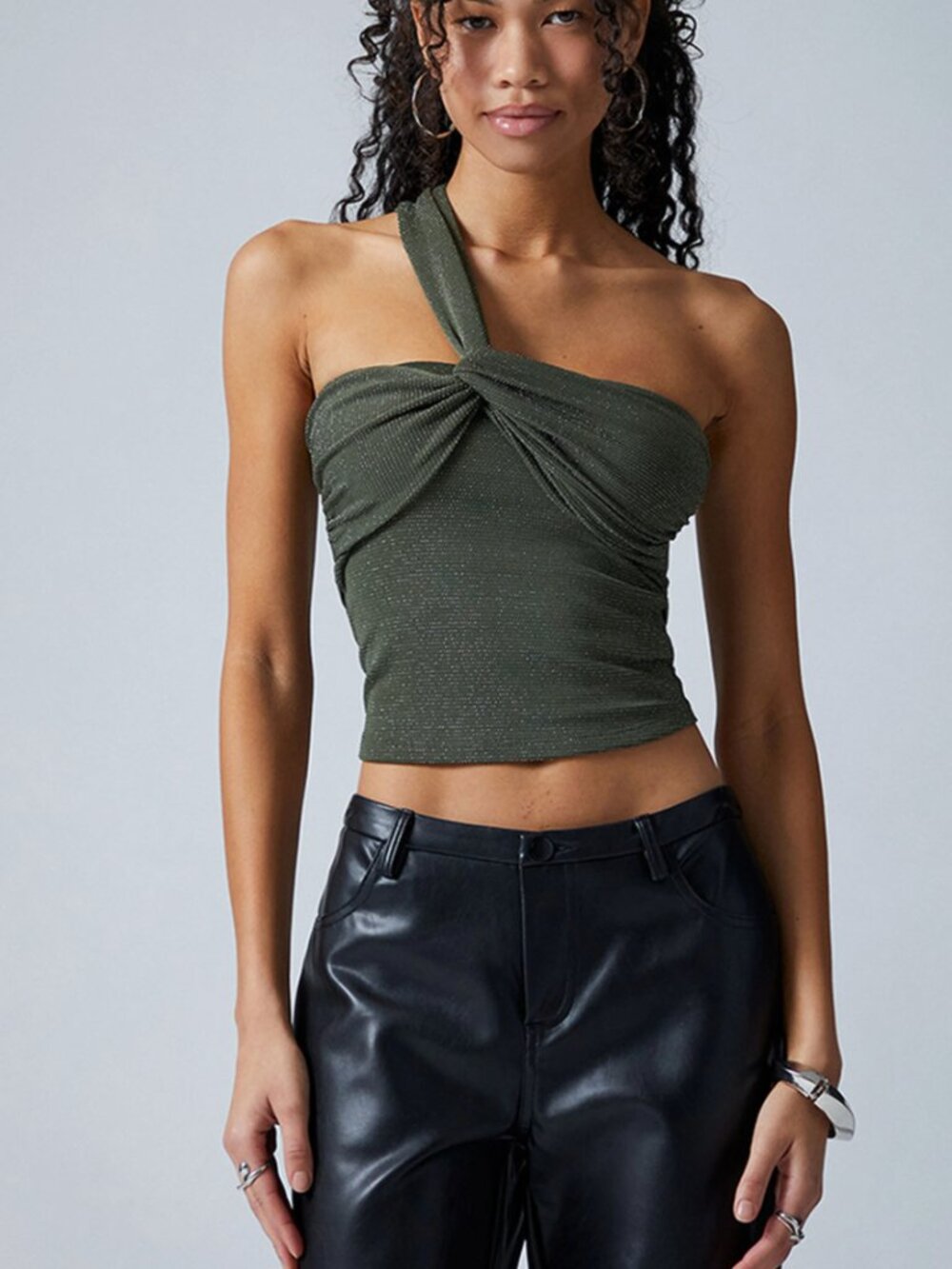 Pacsun (Third Charm) Shimmer Asymmetrical Tank Top - NWT | sz S